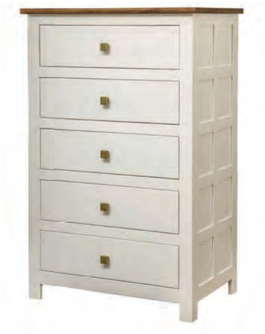 Lancaster Legacy Alto 5 Drawer Chest of Drawers | Handmade Premium Solid Wood, Heirloom Quality Amish Furniture | Made in USA