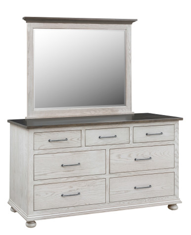 Lancaster Legacy Hickory Grove Beveled Mirror | Handmade Premium Solid Wood, Heirloom Quality Amish Furniture | Made in USA