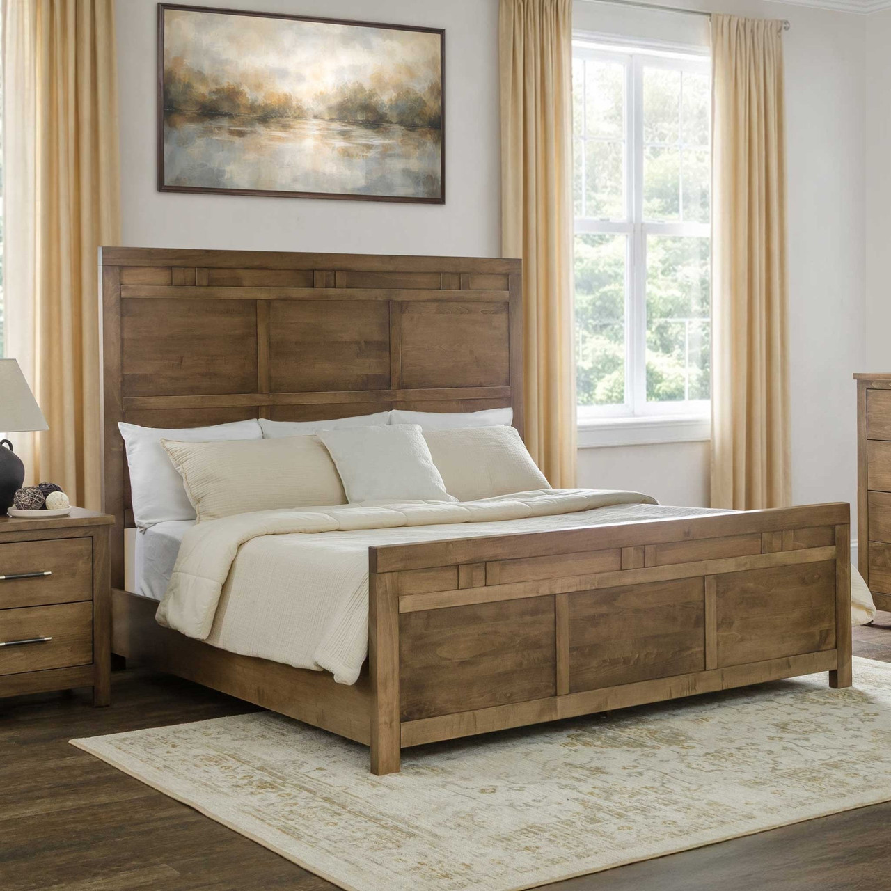 Amish Brooklyn Solid Wood Bed - 66" Headboard — actual product photograph