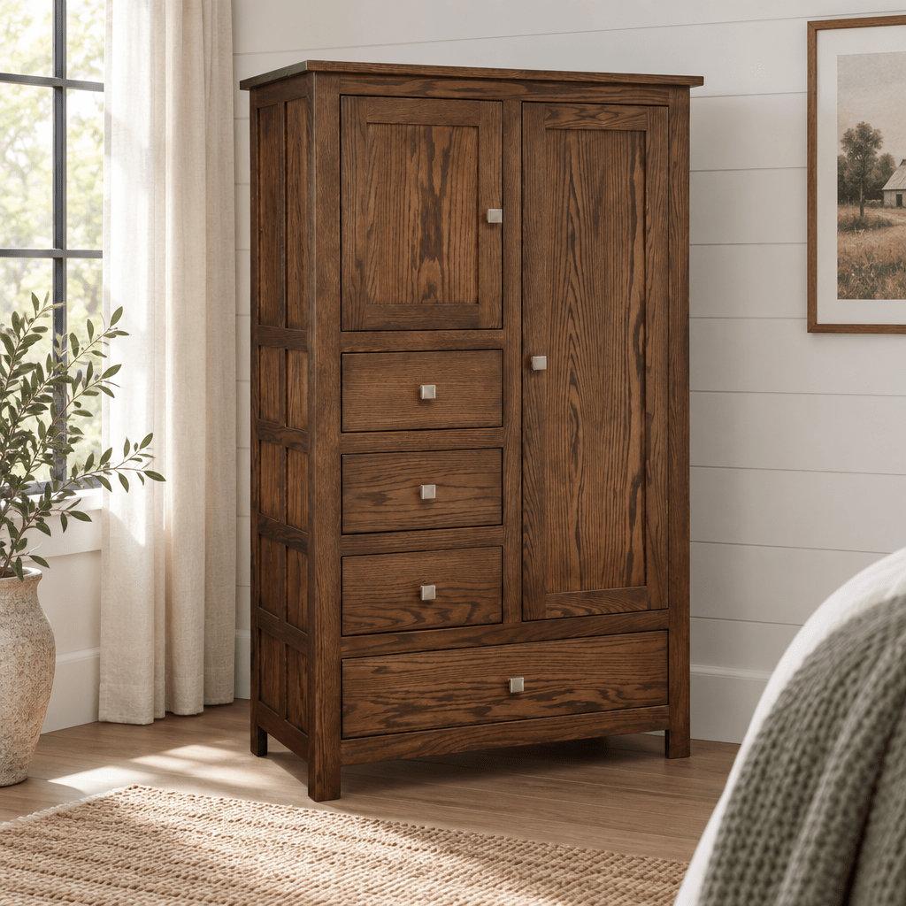 Amish Alto Solid Wood Chifferobe — actual product photograph