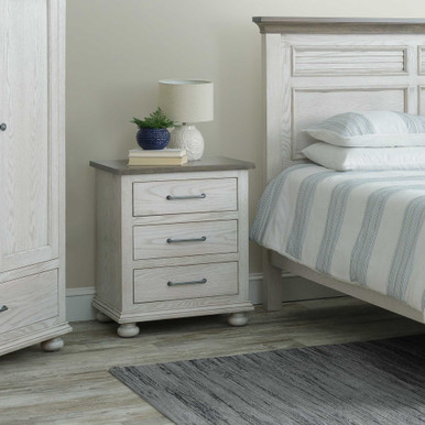 Hickory Grove 3-Drawer Night Stand - Quick Ship | Handmade Amish Solid Wood Furniture with Heirloom Quality Craftsmanship, Made in USA