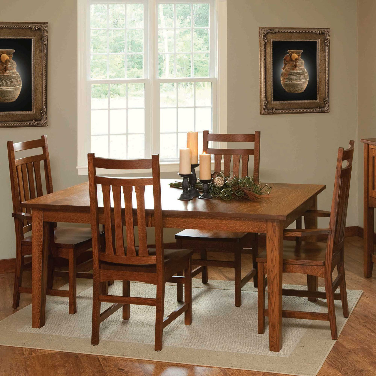 Mission Amish Leg Dining Room Table — actual product photograph