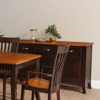 Concord 58" 3-Door Buffet | Handmade Amish Solid Wood Furniture with Heirloom Quality Craftsmanship, Made in USA