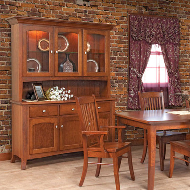 Concord 3-Door Hutch | Handmade Amish Solid Wood Furniture with Heirloom Quality Craftsmanship, Made in USA