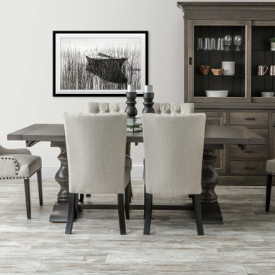 Alana Expandable Rectangular Pedestal Dining Table | Handmade Amish Solid Wood Furniture with Heirloom Quality Craftsmanship, Made in USA
