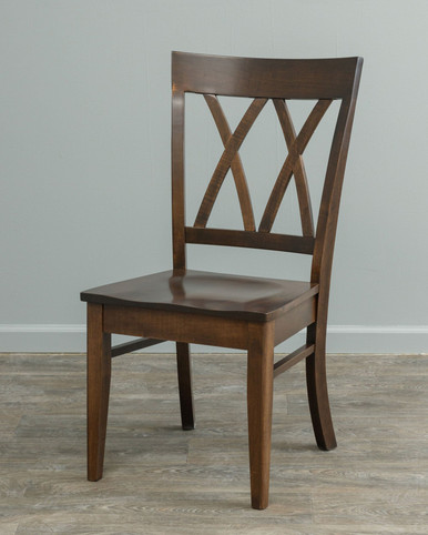Herrington Double X Back Dining Chair | Handmade Amish Solid Wood Furniture with Heirloom Quality Craftsmanship, Made in USA