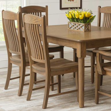 Lyndon Lumbar Wood Dining Chair | Handmade Amish Solid Wood Furniture with Heirloom Quality Craftsmanship, Made in USA