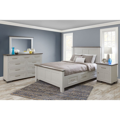 Hudson 4pc Storage Bedroom Set | Handmade Amish Solid Wood Furniture with Heirloom Quality Craftsmanship, Made in USA