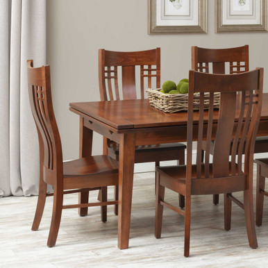 Bennett Lumbar Back Dining Chair | Handmade Amish Solid Wood Furniture with Heirloom Quality Craftsmanship, Made in USA