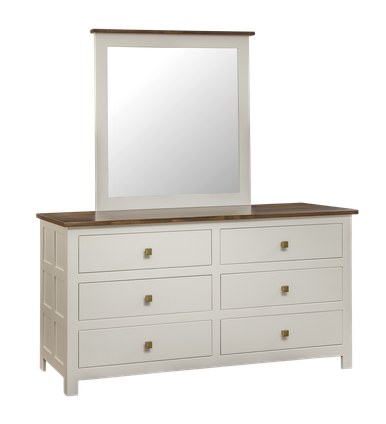Alto 62" 6 Drawer Dresser | Handmade Amish Solid Wood Furniture with Heirloom Quality Craftsmanship, Made in USA