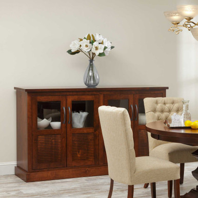 Baldwin 4-Door 72" Server | Handmade Amish Solid Wood Furniture with Heirloom Quality Craftsmanship, Made in USA