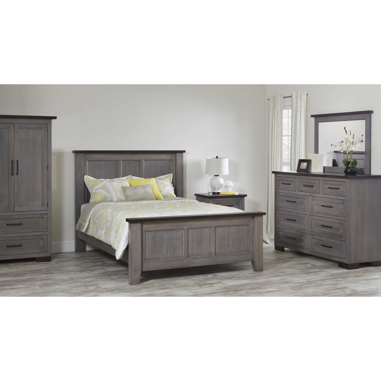 Amish Hudson Solid Wood 5pc Bedroom Set — actual product photograph
