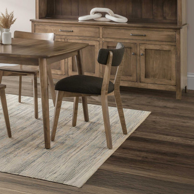 Barco Mid Century Modern Cushion Dining Chair | Handmade Amish Solid Wood Furniture with Heirloom Quality Craftsmanship, Made in USA