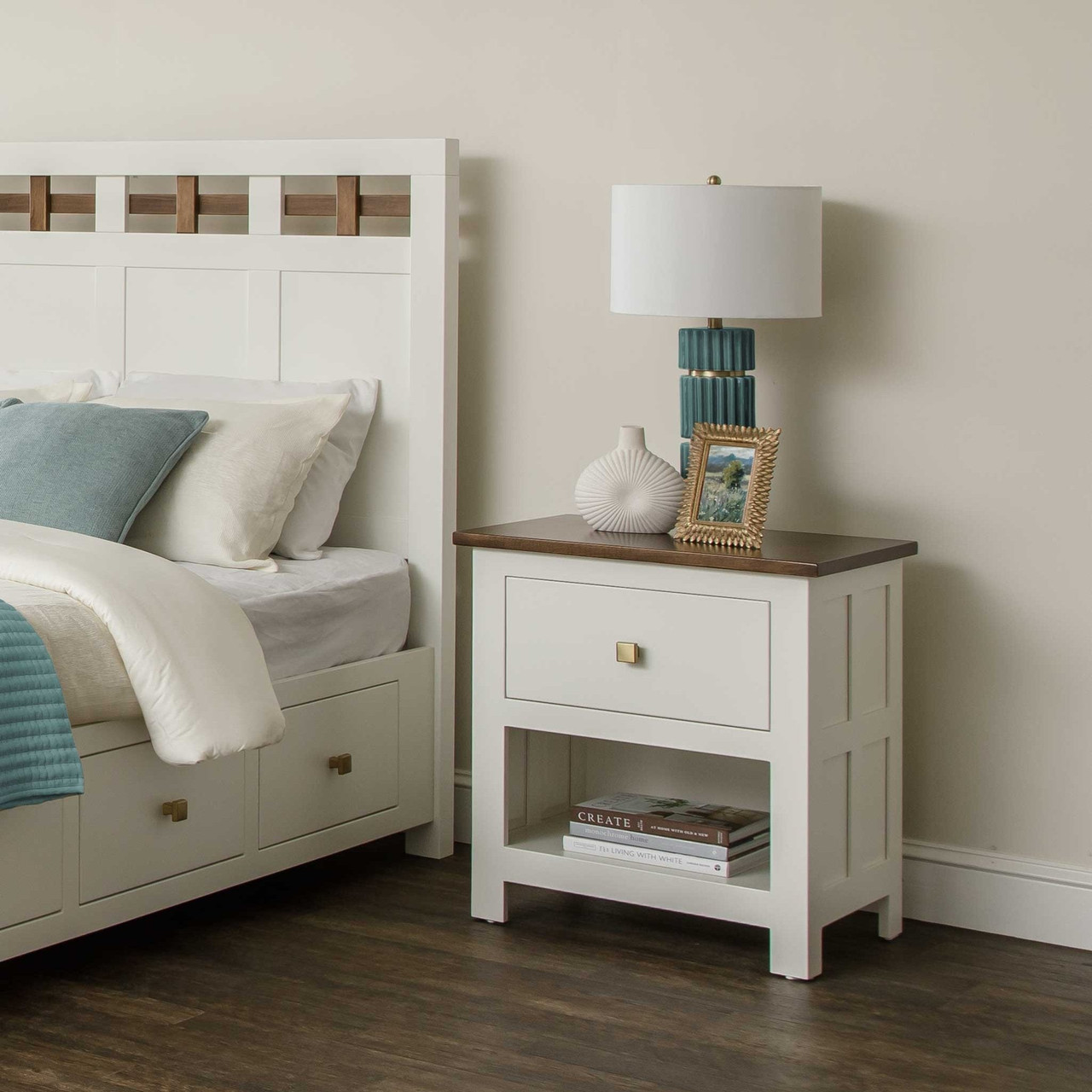 Amish Alto Solid Wood 1 Drawer 30" Night Stand — actual product photograph