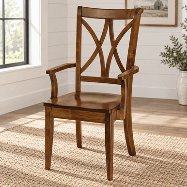 Callahan Dining Arm Chair | Handmade Amish Solid Wood Furniture with Heirloom Quality Craftsmanship, Made in USA