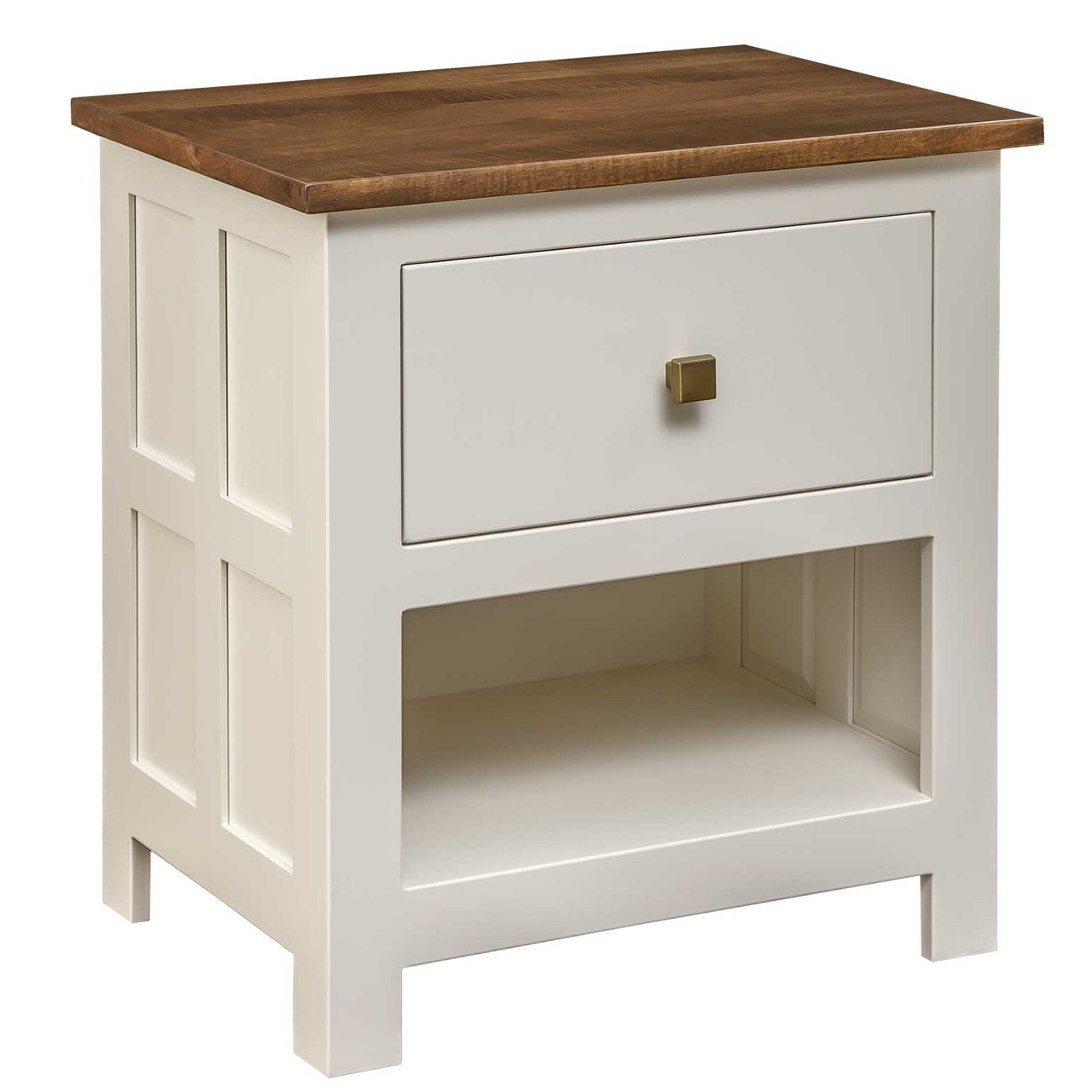 Amish Alto Solid Wood 1 Drawer 26" Night Stand — actual product photograph