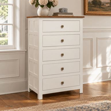 Alto 36" 5 Drawer Chest of Drawers | Handmade Amish Solid Wood Furniture with Heirloom Quality Craftsmanship, Made in USA