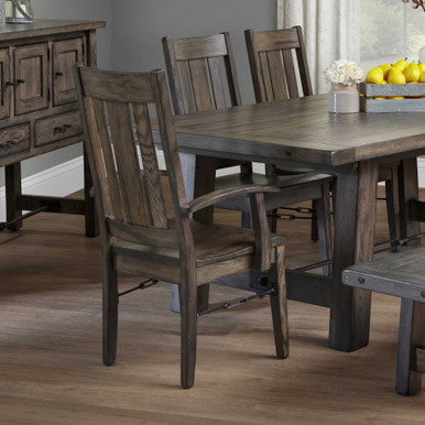 Ouray Iron Buckle Dining Chair | Handmade Amish Solid Wood Furniture with Heirloom Quality Craftsmanship, Made in USA