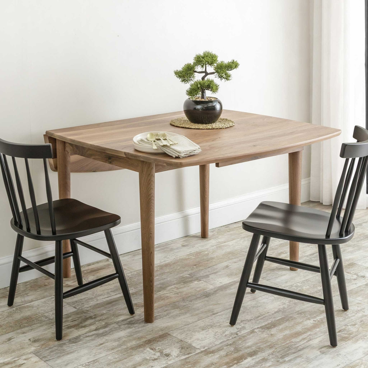 Amish Portage Drop Leaf Solid Wood Dining Table — actual product photograph