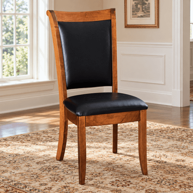 Kimberly Upholstered Dining Chair | Handmade Amish Solid Wood Furniture with Heirloom Quality Craftsmanship, Made in USA