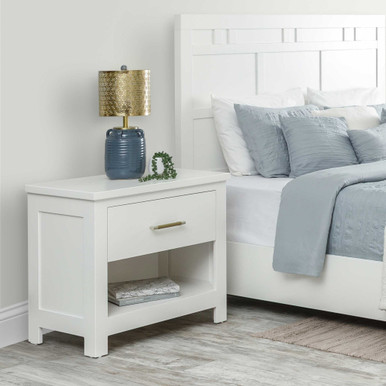 Brooklyn 1 Drawer Nightstand | Handmade Amish Solid Wood Furniture with Heirloom Quality Craftsmanship, Made in USA