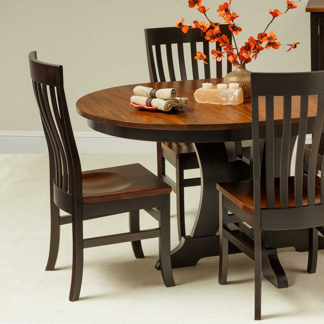Amish Theodore Wood Lumbar Dining Chair — actual product photograph