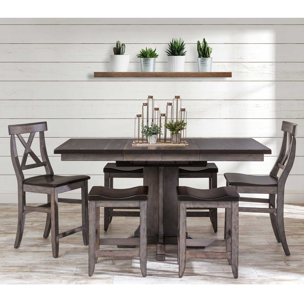 Amish Clifton Butcher Block Expandable Gathering Table — actual product photograph