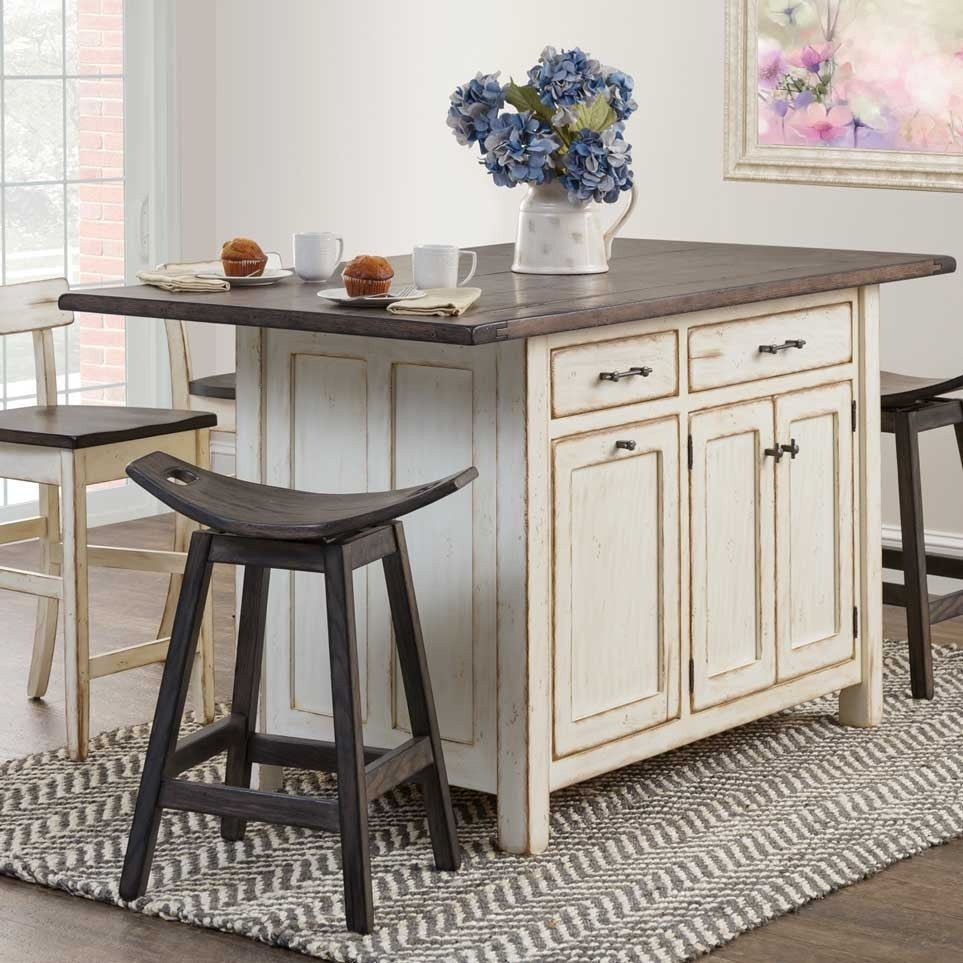 Amish Ancient Mission Rustic Kitchen Island — actual product photograph