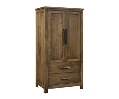 Brooklyn 2-Drawer 2- Door Armoire | Handmade Amish Solid Wood Furniture with Heirloom Quality Craftsmanship, Made in USA