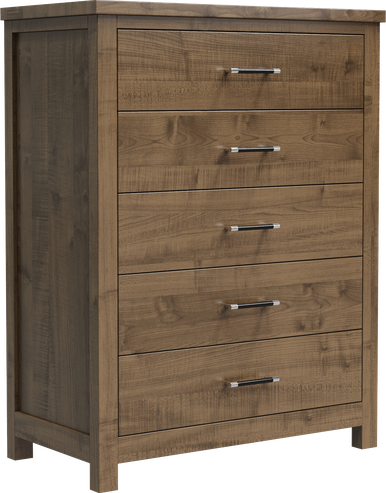 Brooklyn 5 Drawer Chest of Drawers | Handmade Amish Solid Wood Furniture with Heirloom Quality Craftsmanship, Made in USA