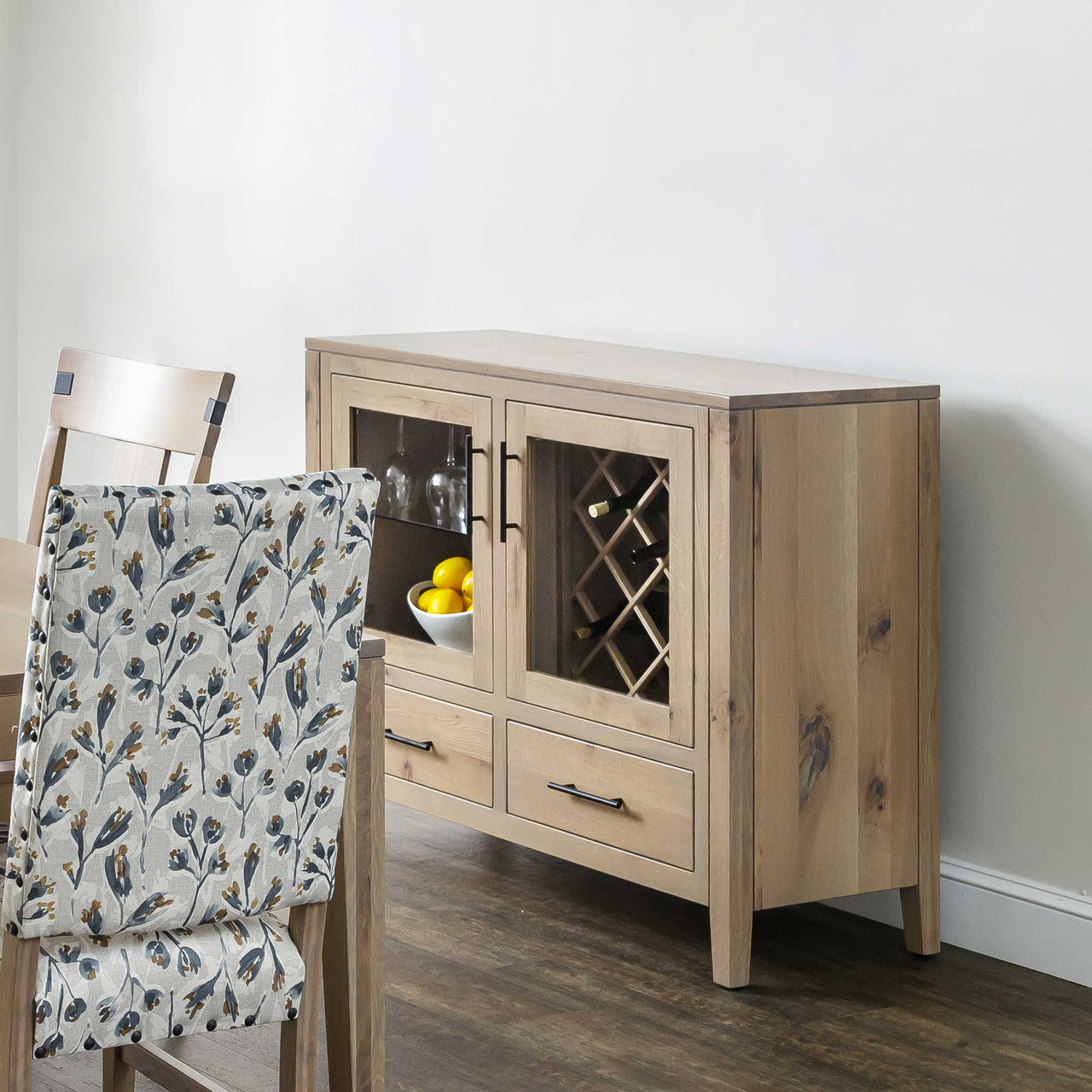 Amish Tuscany Solid Wood Wine Bottle Storage Server — actual product photograph