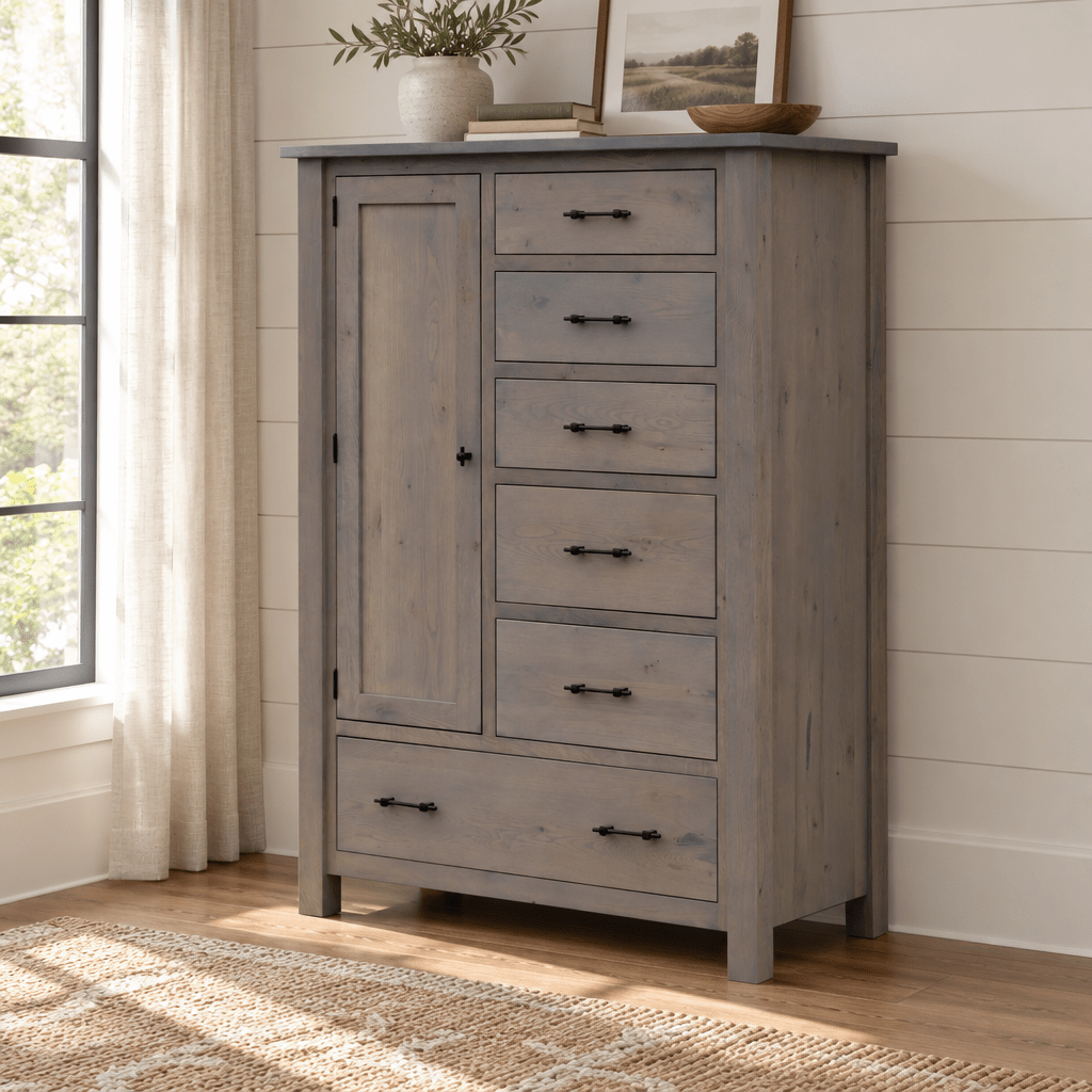 Amish Heirloom Mission Bedroom Chifferobe — actual product photograph