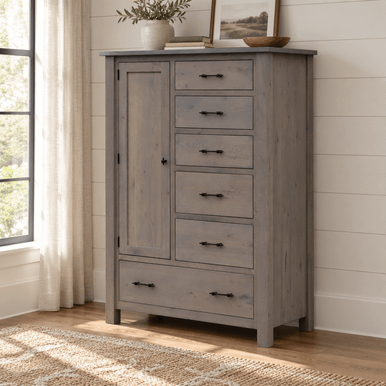 Heirloom Mission Bedroom Chifferobe | Handmade Amish Solid Wood Furniture with Heirloom Quality Craftsmanship, Made in USA