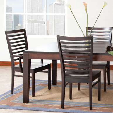 Tuscany Modern Ladder Back Dining Chair | Handmade Amish Solid Wood Furniture with Heirloom Quality Craftsmanship, Made in USA