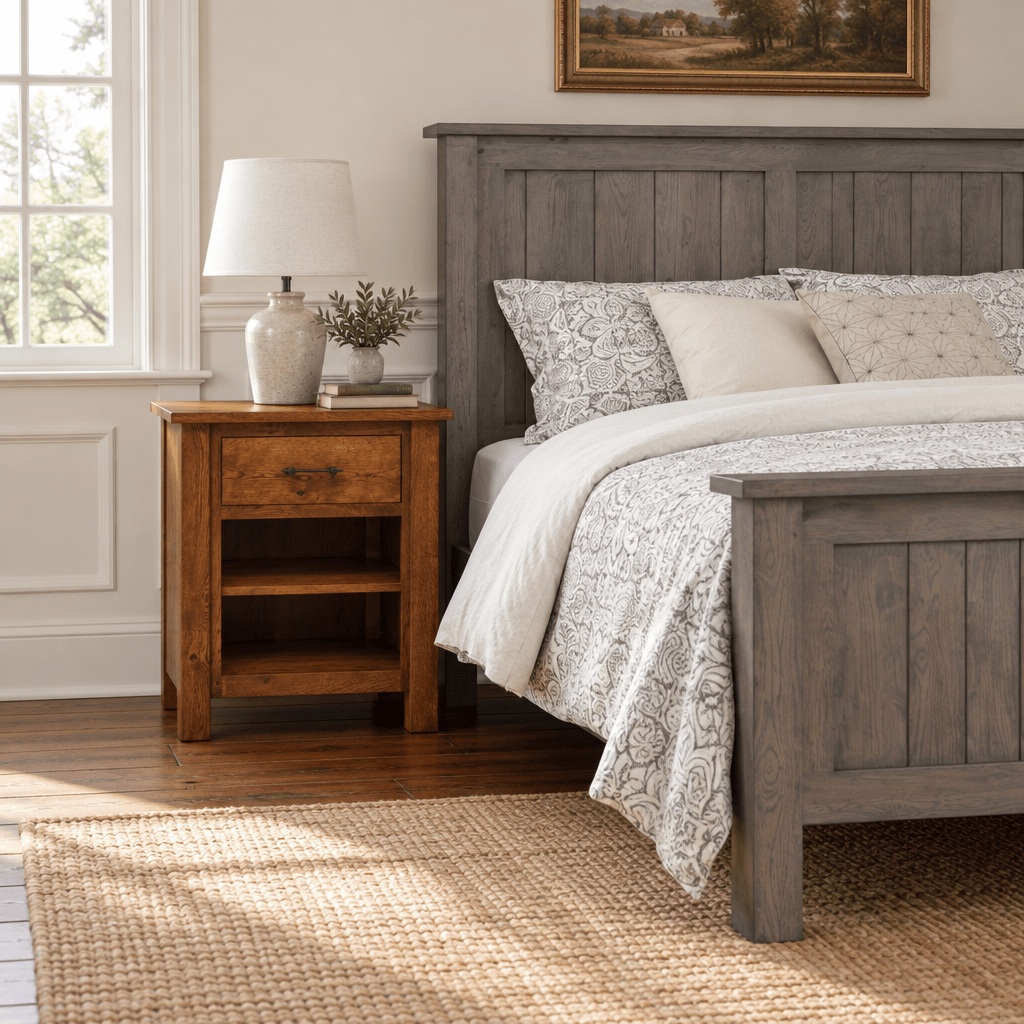 Amish Heirloom Mission 1-Drawer Nightstand — actual product photograph