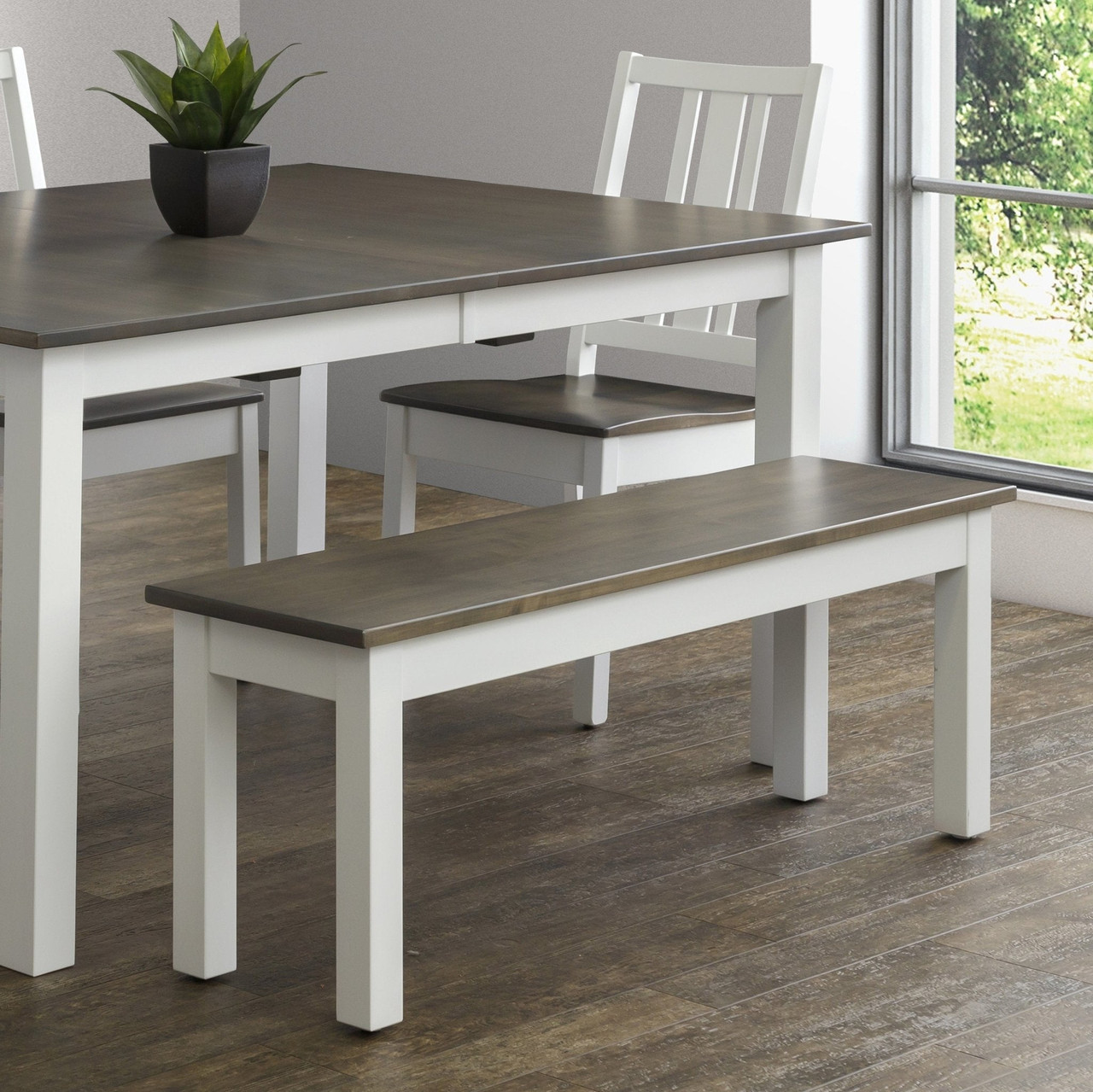 Amish Eco Solid Wood Dining Bench — actual product photograph