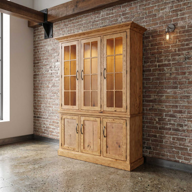Baldwin 3-Door Hutch | Handmade Amish Solid Wood Furniture with Heirloom Quality Craftsmanship, Made in USA