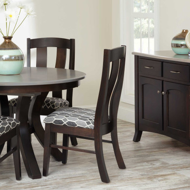 Laurie Lumbar Dining Chair | Handmade Amish Solid Wood Furniture with Heirloom Quality Craftsmanship, Made in USA