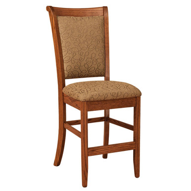 Kimberly Bar Chair | Handmade Amish Solid Wood Furniture with Heirloom Quality Craftsmanship, Made in USA