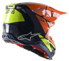 Alpinestars Supertech M8 Factory Helmet Dark Blue / Orange / Yellow Fluo