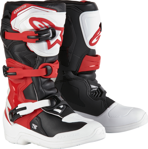 Alpinestars Tech 3S Youth Boots White / Black / Bright Red