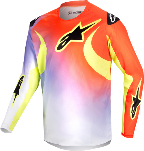 Alpinestars Youth Racer Lucent Jersey White / Neon Red / Yellow Fluo