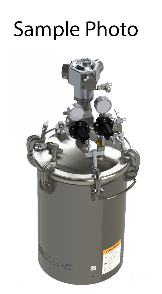 As, エス Sucker tank Binks 2 Gallon Pressure Tank (Stainless Steel, Piston Agitator, 1