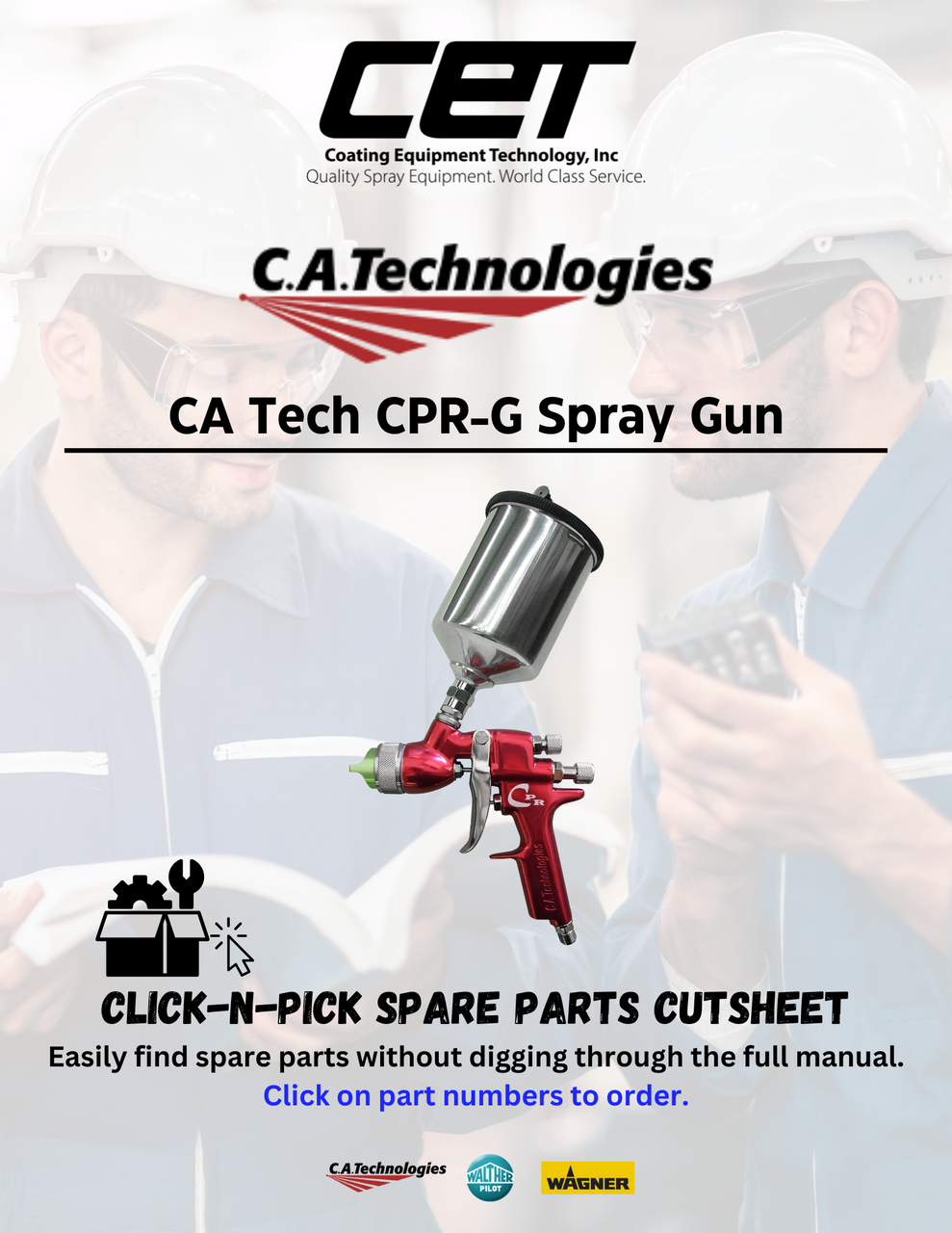 C.A. Technologies T2 HVLP Gravity Feed Professional Mini Spray Gun