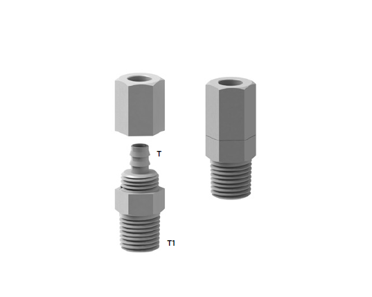 Hosco NPT Style Connector 5/16 OD x 3/16 ID 1/4 NPT