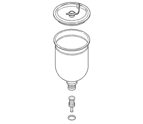 Devilbiss Gravity Feed Cup 900CC - Aluminum | GFC-502