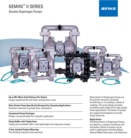 Binks Gemini Pumps Information Brochure