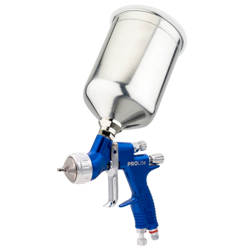 DeVilbiss PROLite Gravity HVLP Gun Kit — HV30 Air Cap, 1.2mm & 1.3mm Nozzles, 900mL Cup (905040)