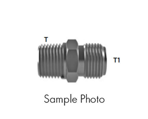 Hosco Straight 3/8" NPT(M) x 1/4" NPS(M) (6T-4)