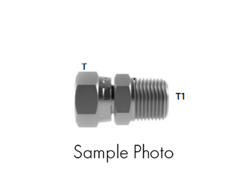 Hosco Fitting Straight 1/4" BSP (F) x Tapered 3/8" NPT (M) (4SNB-6T)